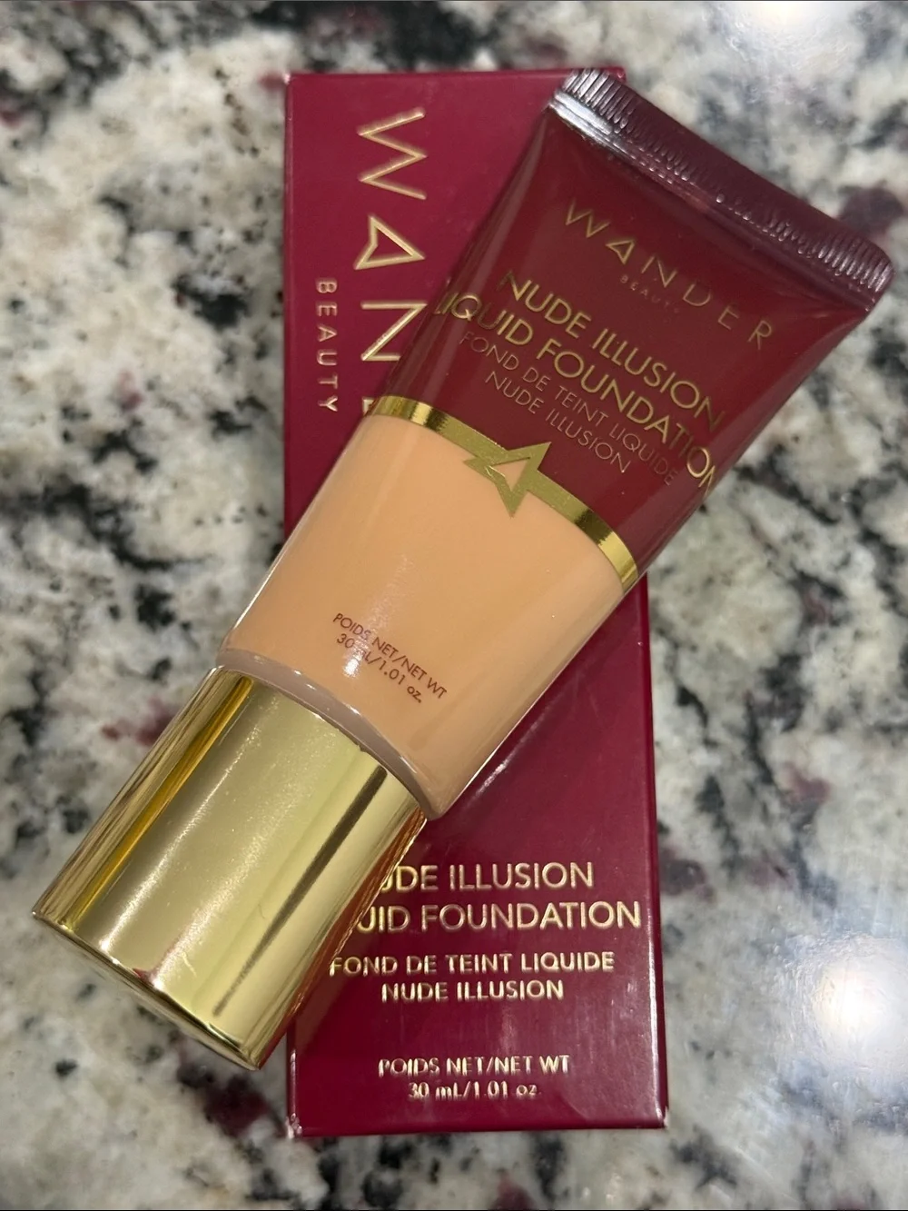 Wander Beauty Nude Illusion Liquid Foundation Tan New in Box!